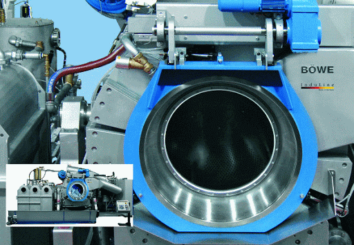 Оборудование Специализированный агрегат, в котором проводится химчистка ковров на фабрике